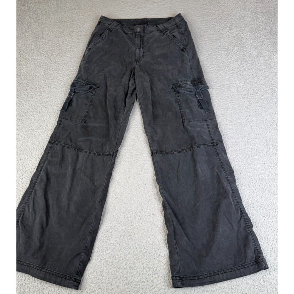 AMERICAN EAGLE Cargo Wide Leg Pants Dark Blue 6 LONG Super High-Rise Baggy 28x31